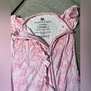 Bums & Roses Pink Floral Cap Sleeve Romper